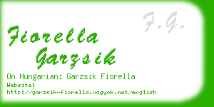 fiorella garzsik business card